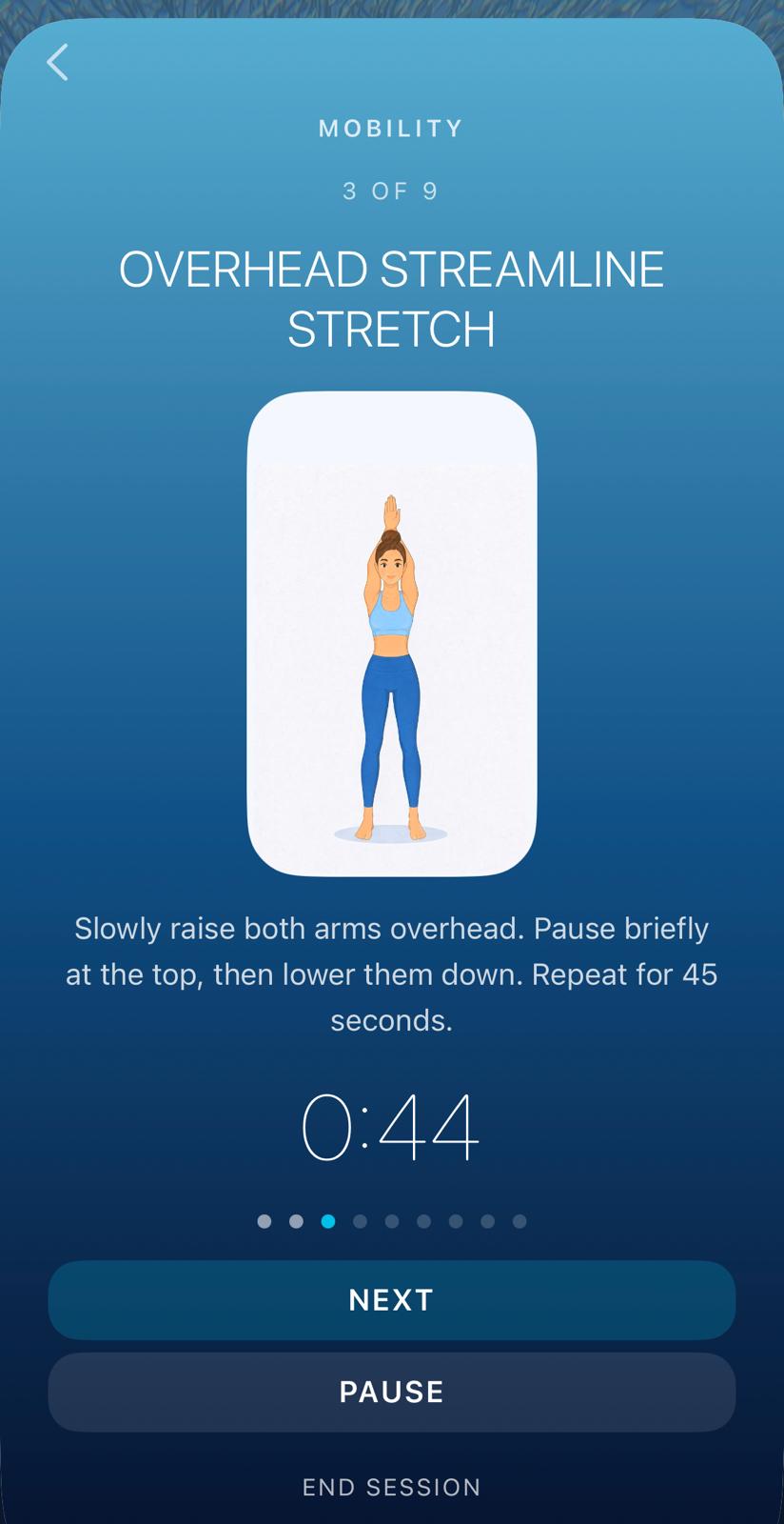 ApneaReady mobility session: Overhead Streamline Stretch, 3 of 9